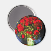 Van Gogh Vase mit Red Poppies Magnet (Vorderseite/Rückseite)