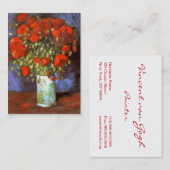 Van Gogh: Vase mit roten Mohnblumen Visitenkarte (Vorne/Hinten)