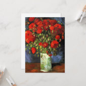 Van Gogh - Vase mit roten Pflücken Karte (Vorderseite/Rückseite Beispiel)