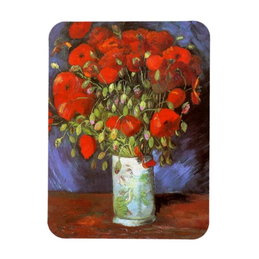 Van Gogh: Vase mit roten Pflücken Magnet (Vertikal)