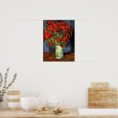 Van Gogh - Vase mit roten Pflücken Poster (Küche)