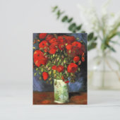 Van Gogh - Vase mit roten Pflücken Postkarte (Stehend Vorderseite)