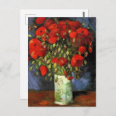 Van Gogh - Vase mit roten Pflücken Postkarte (Vorne/Hinten)