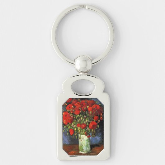 Van Gogh - Vase mit roten Pflücken Schlüsselanhänger (Vorderseite)