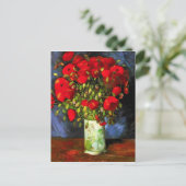 Van Gogh Vase mit roten Pfoten Postkarte (Stehend Vorderseite)