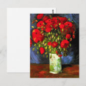Van Gogh Vase mit roten Pfoten Postkarte (Vorne/Hinten)