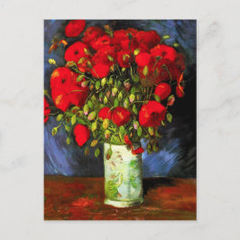 Van Gogh Vase mit roten Pfoten Postkarte