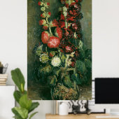 Van Gogh Vase mit Stockrosen Poster (Heimbüro)