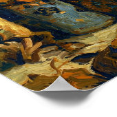 Van Gogh-Vase mit toten Blättern Poster (Ecke)