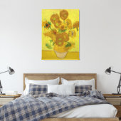 Van Gogh Vase mit vierzehn Sonnenblumen Leinwanddruck (Insitu (Schlafzimmer))