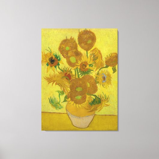 Van Gogh Vase mit vierzehn Sonnenblumen Leinwanddruck (Vorderseite)