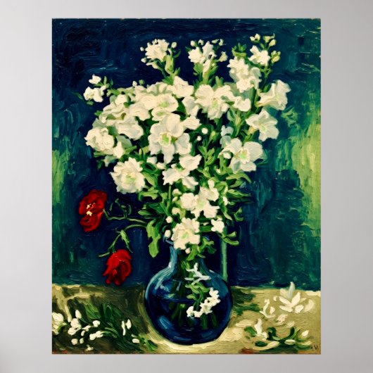 Van Gogh Vase mit Viscaria Poster (Vorne)