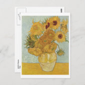van Gogh - Vase mit zwölf Sonnenblumen (1888) Postkarte (Vorne/Hinten)