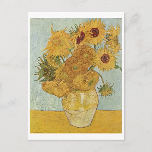 van Gogh - Vase mit zwölf Sonnenblumen (1888) Postkarte (Vorderseite)