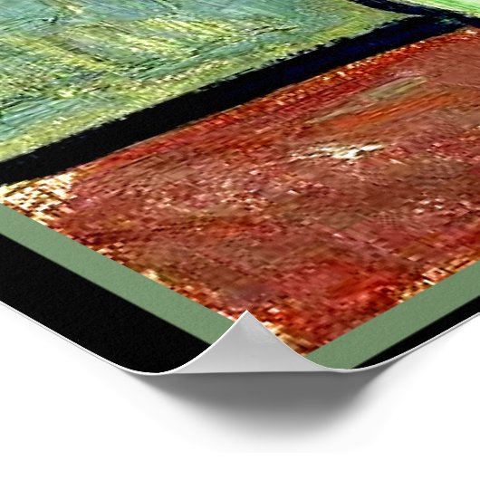 Van Gogh - Vase of Blume, 1890 Poster (Ecke)