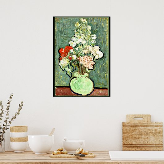 Van Gogh - Vase of Blume, 1890 Poster (Küche)