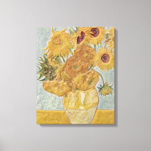Van Gogh - Vase Twelve Sunflowers Leinwanddruck (Vorderseite)