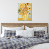 Van Gogh - Vase Twelve Sunflowers Leinwanddruck (Insitu (Schlafzimmer))