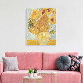 Van Gogh - Vase Twelve Sunflowers Leinwanddruck (Insitu (Wohnzimmer))