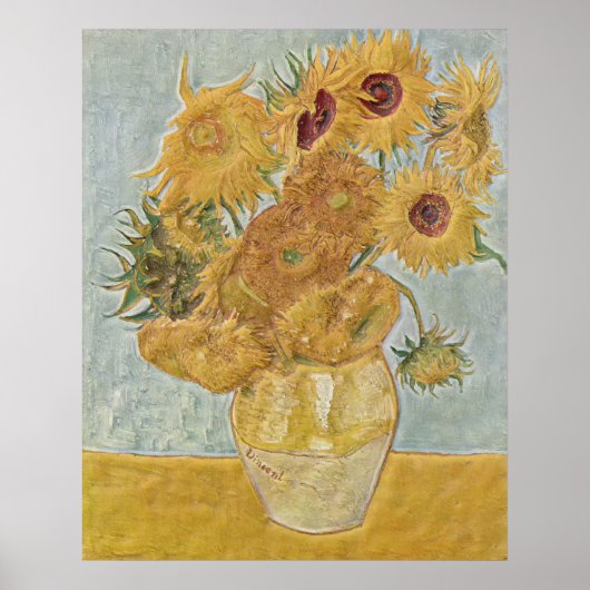 Van Gogh - Vase Twelve Sunflowers Poster (Vorne)