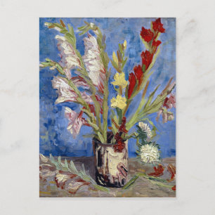 van Gogh Vase von Gladioli und chinesischen Meiste Postkarte