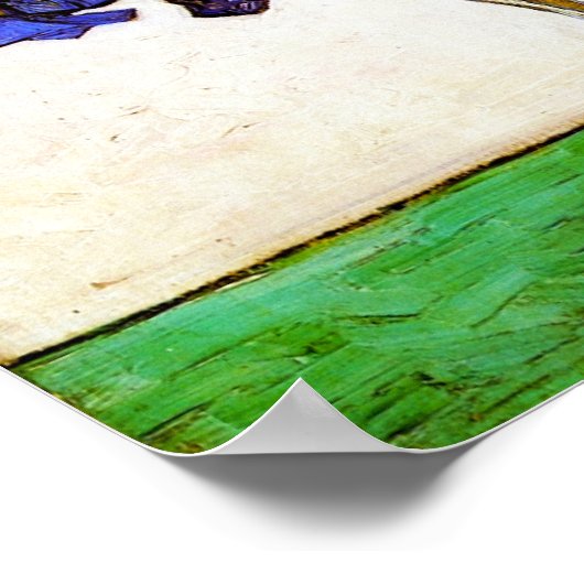 Van Gogh Vase von Irises Poster (Ecke)