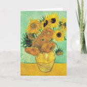 Van Gogh - Vase with 12 Sunflowers Karte (Vorderseite)