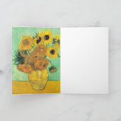 Van Gogh - Vase with 12 Sunflowers Karte (Innenseite)