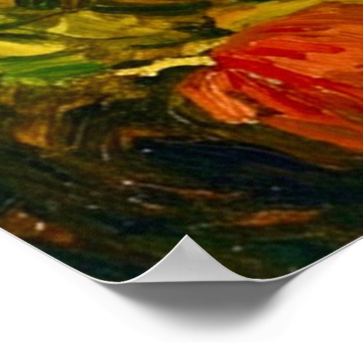 Van Gogh Vase with Cornflowers and Poppies Poster (Ecke)