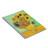 Van Gogh - Vasen mit 12 Sonnenblumen Notizblock (Rechte Seite)
