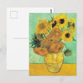 Van Gogh - Vasen mit 12 Sonnenblumen Postkarte (Vorne/Hinten)