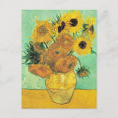 Van Gogh - Vasen mit 12 Sonnenblumen Postkarte (Vorderseite)