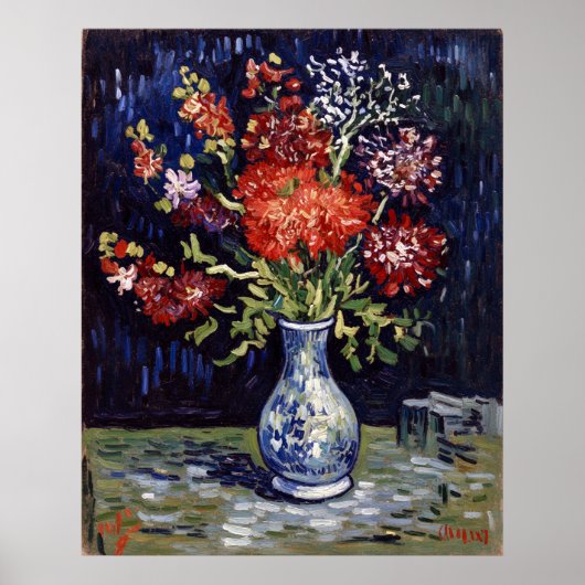 Van Gogh Vasen mit Blumen Poster (Vorne)