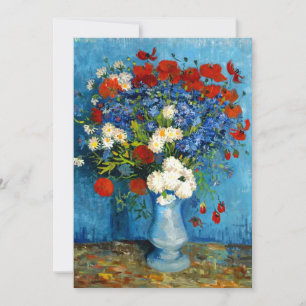 Van Gogh Vasen mit Kornblumen und Mohn Einladung