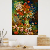 Van Gogh Vasen mit Kornblumen und Mohn Poster (Küche)