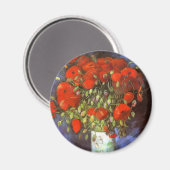 Van Gogh: Vasen mit roten Mohnblumen Magnet (Vorderseite/Rückseite)