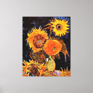 Van Gogh - Vasen mit sechs Sonnenblumen Leinwanddruck