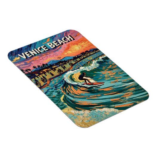 Van Gogh Venice Beach Surf Magnet (Rechte Seite)
