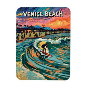 Van Gogh Venice Beach Surf Magnet