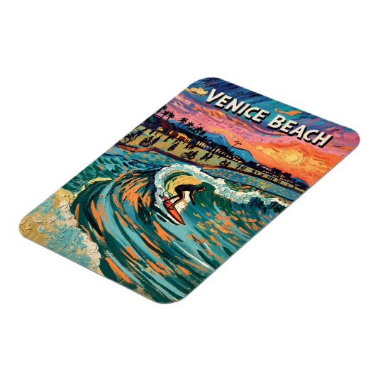 Van Gogh Venice Beach Surf Magnet (Linke Seite)