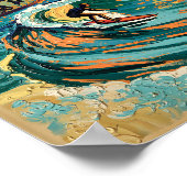 Van Gogh Venice Beach Surf Poster (Ecke)