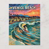Van Gogh Venice Beach Surf Postkarte (Vorderseite)