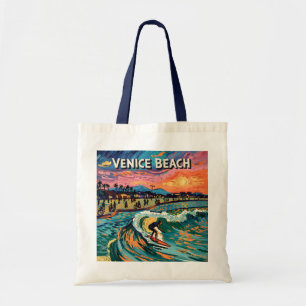 Van Gogh Venice Beach Surfen Kalifornien Retro Tragetasche