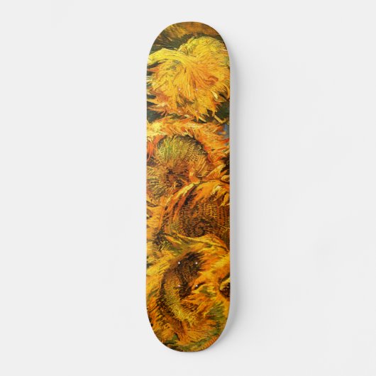 Van Gogh: Vier Sonnenblumen Skateboard (Vorderseite)