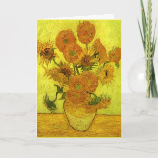 Van Gogh - Vierzehn Sonnenblumen, Dankeskarte (Vorderseite)