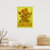 Van Gogh - Vierzehn Sonnenblumen, Poster (Küche)