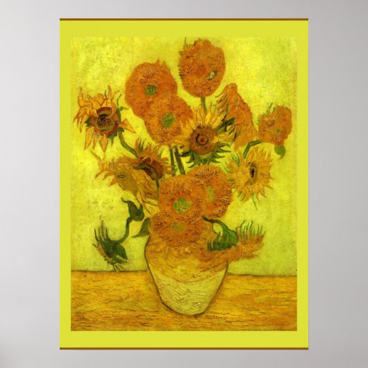 Van Gogh - Vierzehn Sonnenblumen, Poster (Vorne)