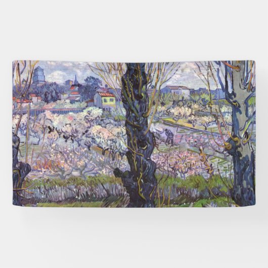 Van Gogh View Arles Blühender Garten Banner (Horizontal)