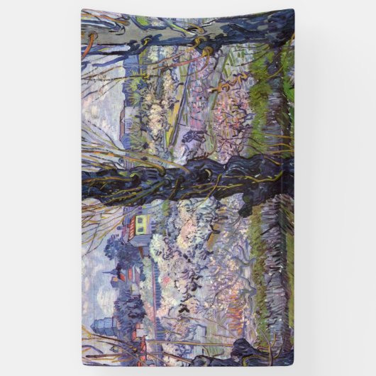 Van Gogh View Arles Blühender Garten Banner (Vertikal)