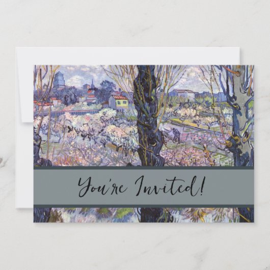 Van Gogh View Arles Blühender Garten Einladung (Vorderseite)